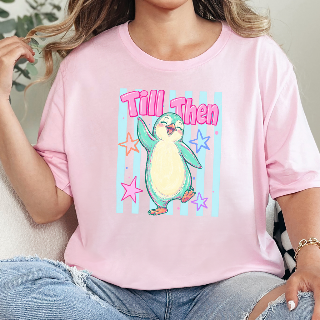 Wholesale Penguin Till Then Graphic Tee - Soft Pink