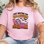 Wholesale Waiting on Halloween Graphic Tee - Pink