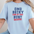 Wholesale OMG Becky Look At That Bunt Graphic Tee - Baby Blue Tee