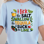Wholesale Lick the Salt Graphic Tee - Baby Blue Tee