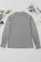 Elizabeth Crewneck Ribbed top Long Sleeve Top
