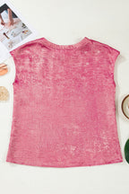 Alanna Metallic Cap Sleeve Top