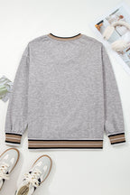Harlee Contrast Striped Trim Sweatshirt