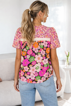 Kayla Floral Mixed Print Blouse