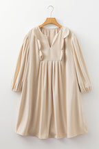 Mila Scallop Detail Mini PLUS Dress