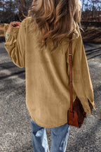 Giuliana Patched Up Corduroy Shacket