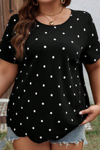 Margaret Dotted Casual PLUS Top