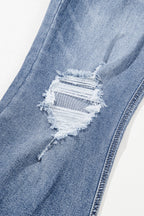 Laylani Distressed Hem Flared Jeans