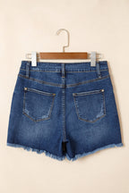 Holland Hem Distressed Whiskery Shorts
