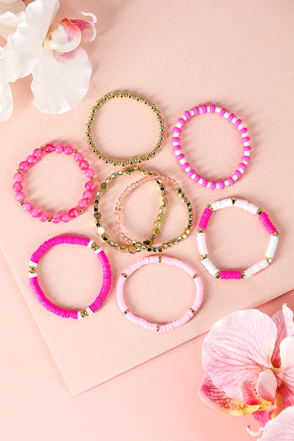 Dallas Beaded Elastic Bracelet Set