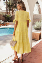 Skyla Sleeve Tiered Midi Dress