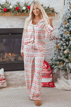 Sarai Christmas Pattern Print Shirt