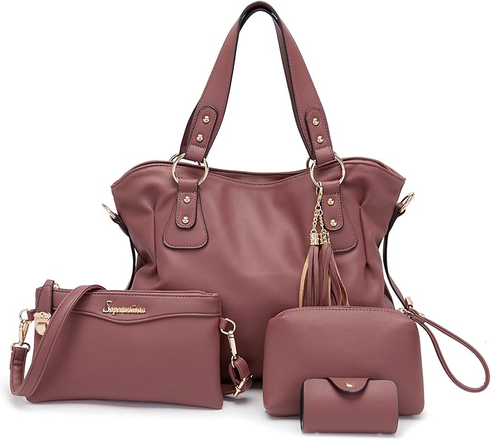 Mauve Purse- 4 piece set