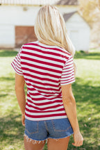 June Stripe Patchwork T Shirt