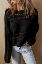 Emma Cable Knit Cropped Sweater