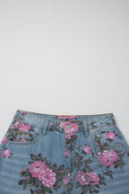 Esme Floral Print Bootcut Jeans