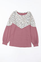 Leopard Animal Print Patchwork PLUS Top