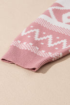 Alexandra abstract Print Pullover Sweater