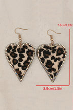 Natalie Print Heart Shape Earrings