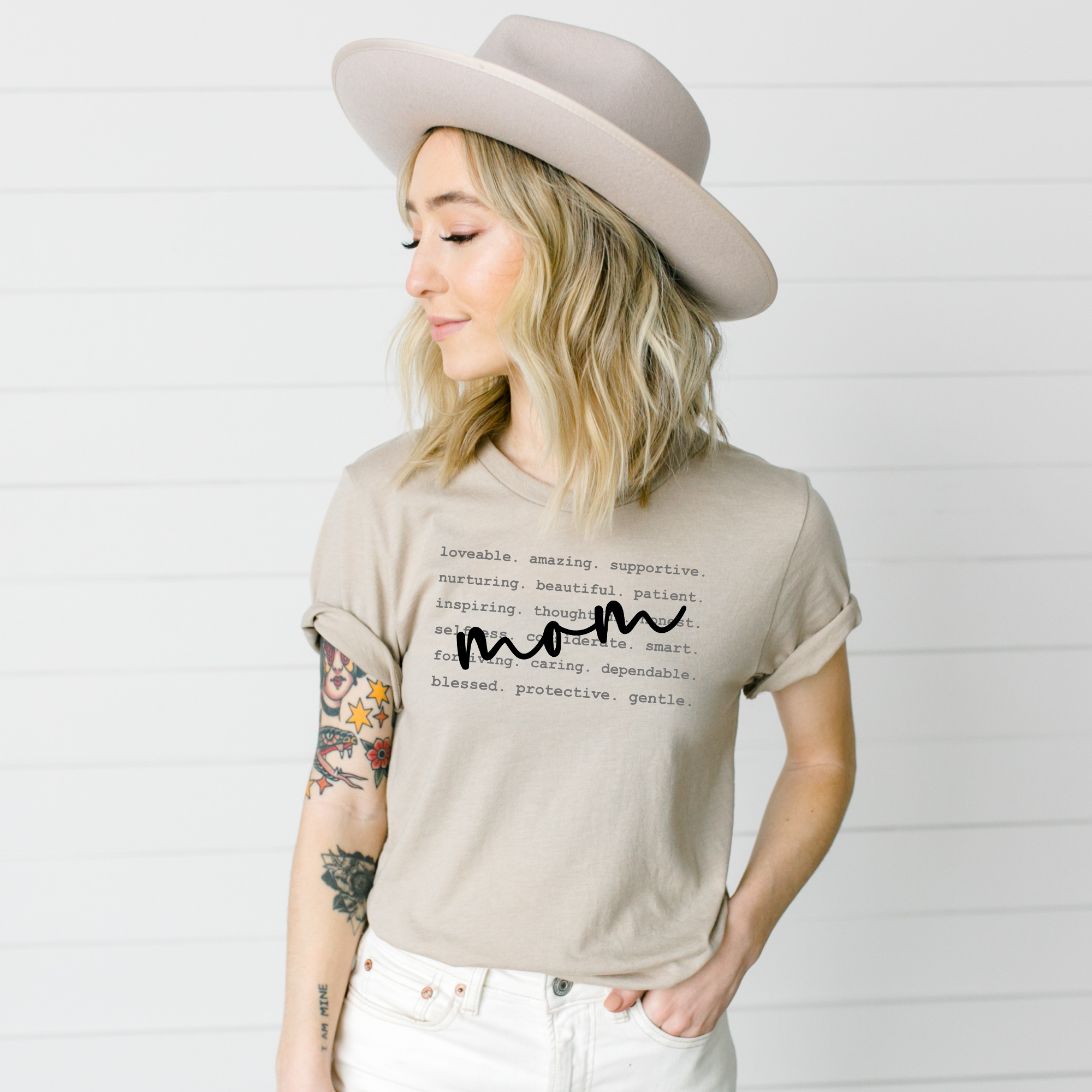 Wholesale Mom Typography Graphic Tee - White Tee