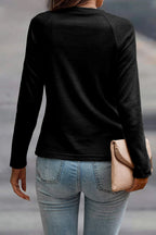 Millie Seam Detail Raglan Long Sleeve Top