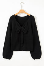Faye Backless Bubble Sleeve Sweater