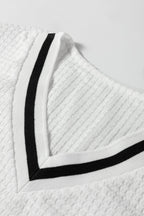 Greta Trim Pullover Waffle Top