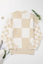 Vivifira Print Drop Shoulder Sweater