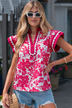 Dahlia Detail Flutter Sleeve Blouse