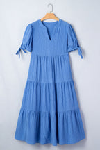Madelynn Sleeve Tiered Midi Dress