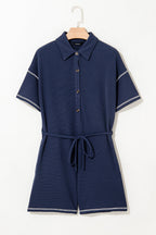 Iris Shoulder Waffle Knit Romper