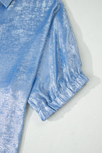 Jolene Half Sleeve Metallic Top