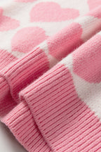 Skylar Heart Print Knit Sweater