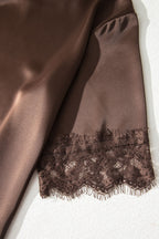 Saige Short Sleeve Satin Top