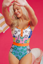 Meredith Floral Spaghetti Straps Swimsuit
