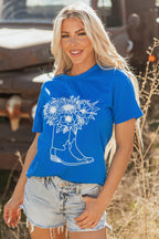 Sunflower Boots Western Fashion Tee