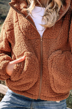 Bethany Up Hooded Sherpa Jacket