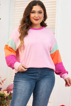 Harlow Plus Size Patchwork Long Sleeve Top