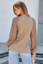 Christina Raglan Sleeve Pleated Top