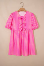 Violet Puff Sleeve Mini Dress