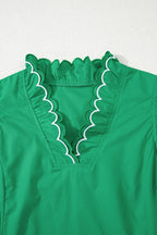 Mia Layered Short Sleeve Blouse