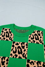 Cattleya Checkered Short Sleeve PLUS Sweater