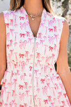 Alianna Sleeveless Bow Mini Dress