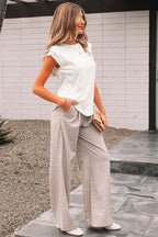 Ivy Lace Patchwork Cap Sleeve Round Neck Top