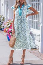 Clementine Flutter Sleeve Long Dress