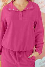 Danna Half Pullover Drawstring Pants Set