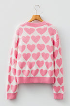Skylar Heart Print Knit Sweater