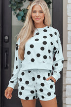 Lia Shoulder Pullover Drawstring Shorts Set