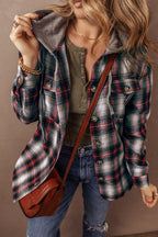 Ava Print Chest Hooded Shacket