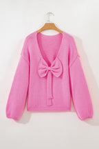 Olivia Backless Bubble Sleeve Sweater